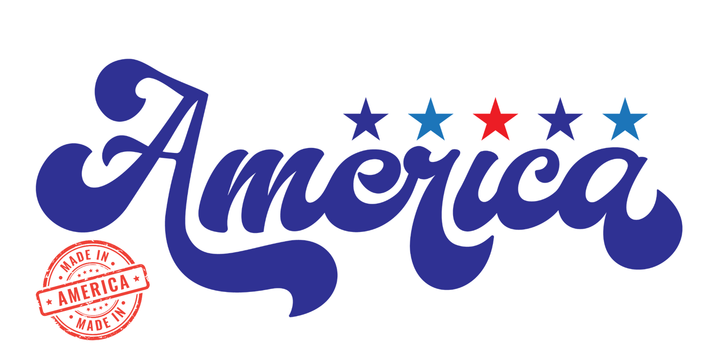 Patriotic America UV DTF Decal Sheet