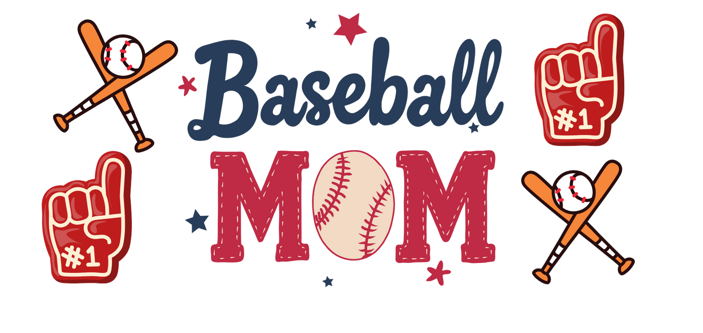 Baseball Mom UVDTF wrap