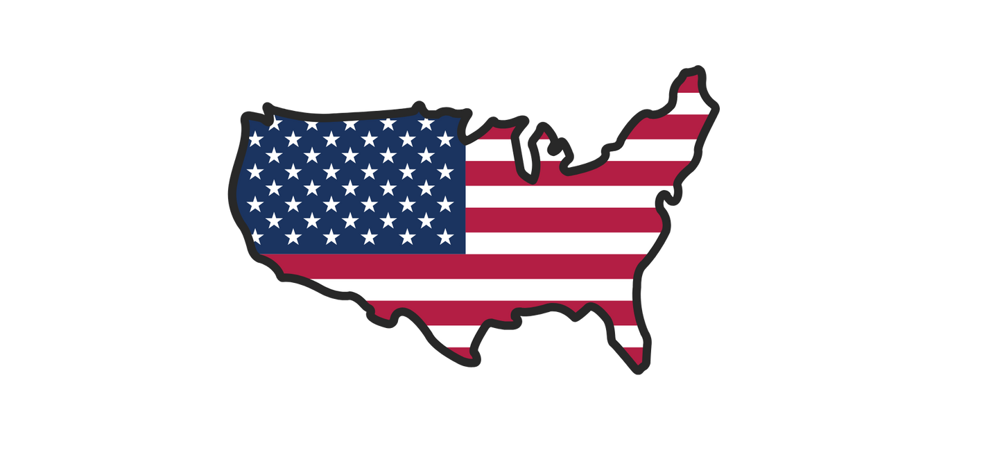 Patriotic flag 4 inch decal