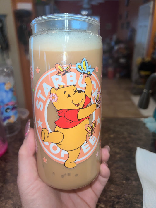 Iced coffee Pooh cup 20 oz