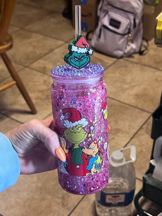Pink christmas 20 oz tumbler