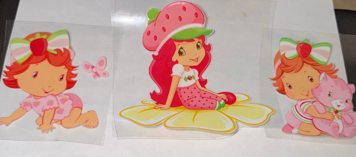 Strawberry Character Decal Bundle – 3 Pack