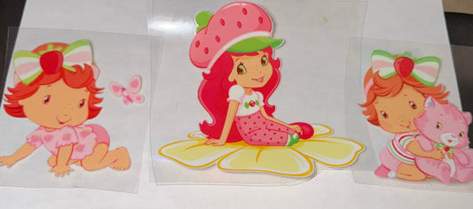 Strawberry Character Decal Bundle – 3 Pack