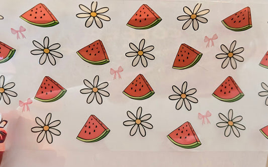 Cute watermelon UVDTF Tumbler Wrap