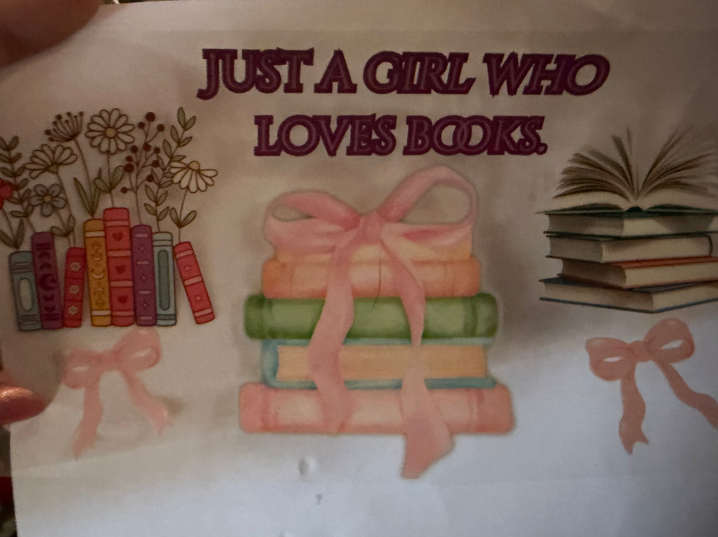 just a girl who loves books uvdtf tumbler wrap