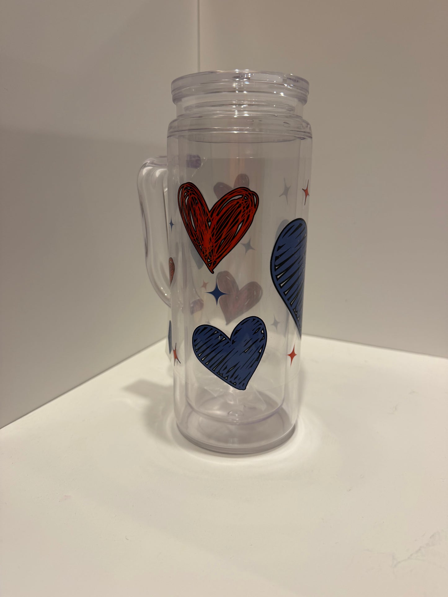 20 oz Doodle Hearts UVDTF cup Wrap