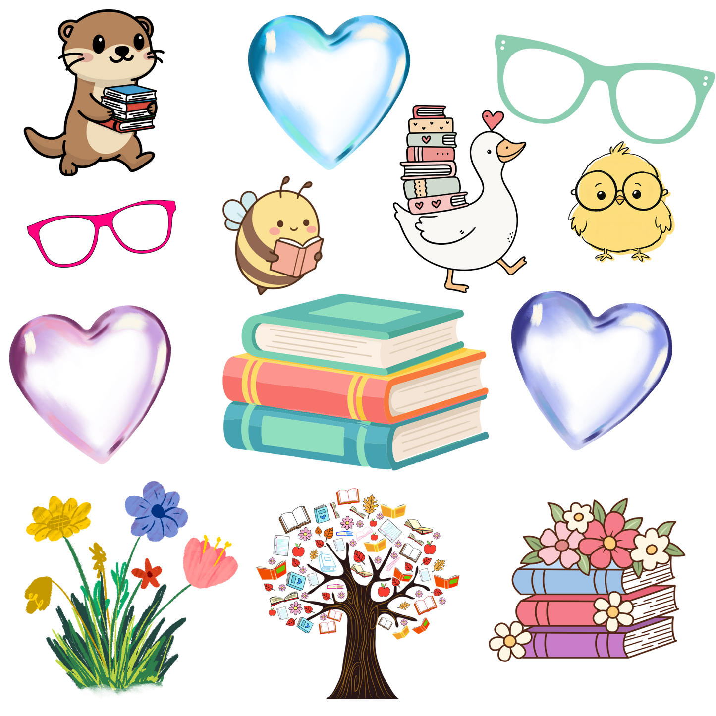 Book Lover 10x10 UVDTF Element sheet