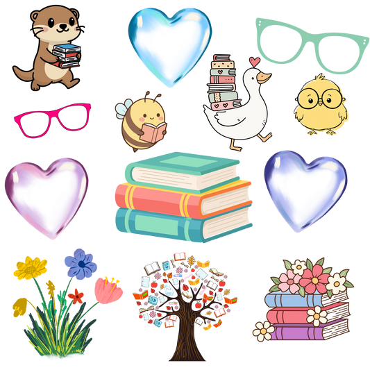 Book Lover 10x10 UVDTF Element sheet