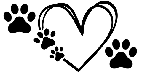 Paw Print Heart UV DTF Tumbler Wrap