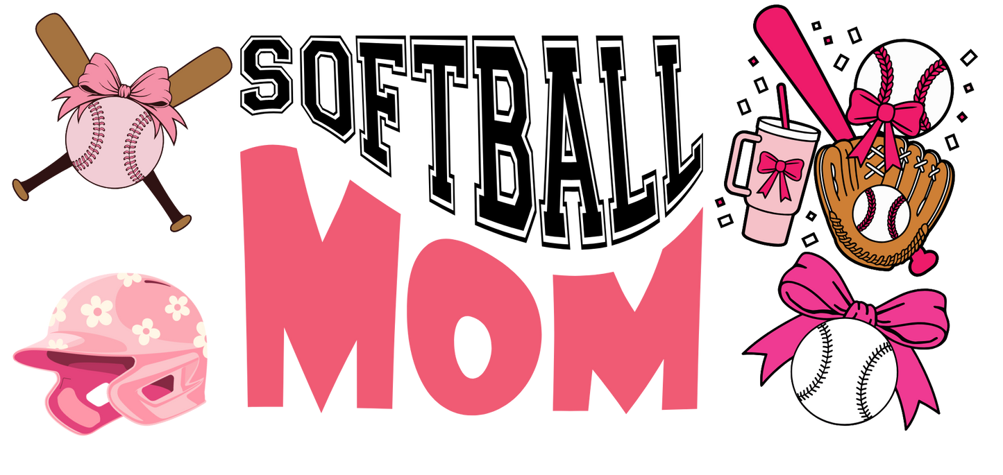 Softball Mom UVDTF wrap