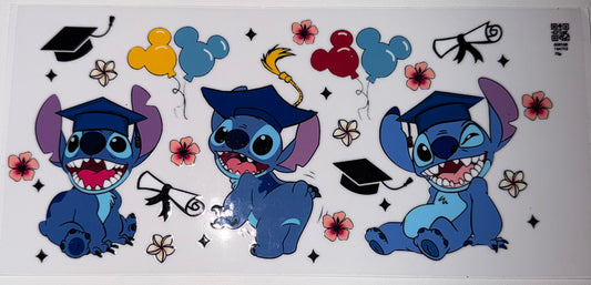 Graduation Tumbler Wrap | Blue Alien Grad UV DTF Wrap | Class of 2025 Design | Cute Graduation Cup Wrap | 20oz Skinny Tumbler Wrap