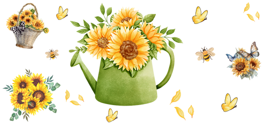 Sunflowers 20 oz UVDTF cup wrap