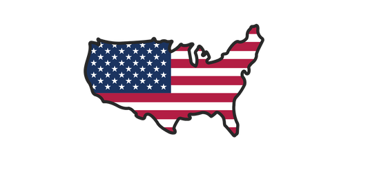 Patriotic flag 4 inch  decal